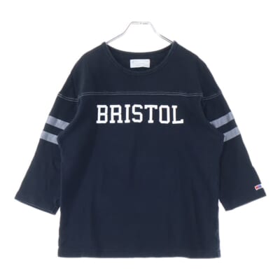 ロゴプリント ラグラン ロングスリーブカットソー 七分丈 Tシャツ ブラック 362581 Bランク