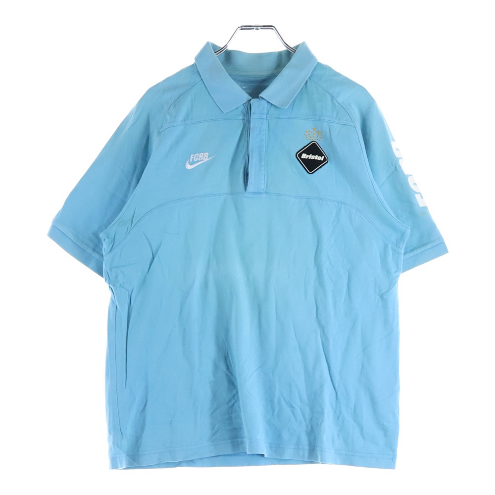 ×NIKE ナイキ ロゴデザイン 半袖ポロシャツ ブルー 396354 Bランク