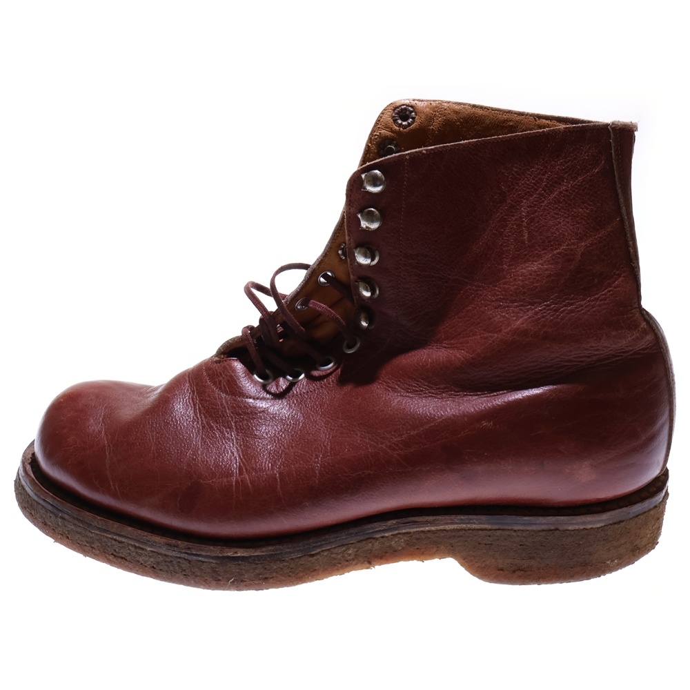 VINTAGE ヴィンテージ クレープソール レースアップ レザーハイカットブーツ ブラウン Cランク