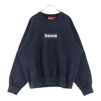 25SS Washed Box Logo Crewneck ウォッシュド ボックスロゴ クルーネック スウェット トレーナー ブラック Sランク