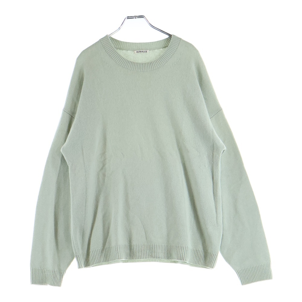 BABY CASHMERE KNIT ベイビー カシミヤ ミドルゲージ クルーネック ニット セーター ミントグリーン A9AP01BC Bランク