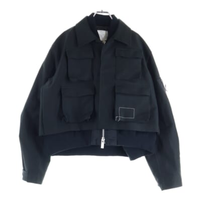 ×WTAPS Cotton Back Satin × Nylon Twill Jacket ダブルタップス コットンバック サテン ナイロンツイルジャケット ブルゾン ブラック 25-07770 Aランク