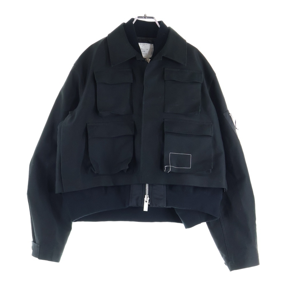 ×WTAPS Cotton Back Satin × Nylon Twill Jacket ダブルタップス コットンバック サテン ナイロンツイルジャケット ブルゾン ブラック 25-07770 Aランク