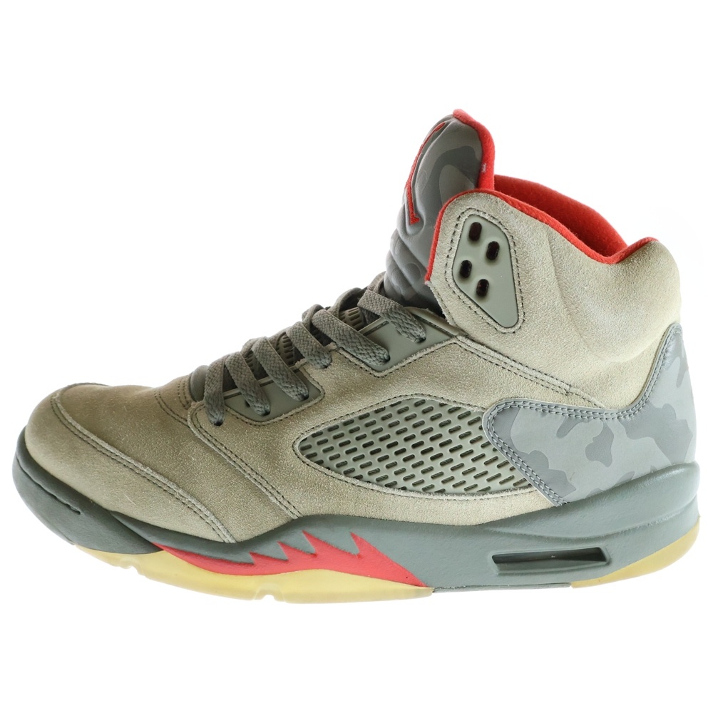 AIR JORDAN 5 RETRO P51 エアジョーダン5 レトロ カモ柄 ハイカットスニーカー カーキ US11/29cm 136027-051 Bランク
