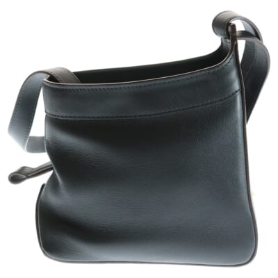 Leather SMALL HOBO レザー ショルダーバッグ ブラック SBMQ0109U0 Sランク