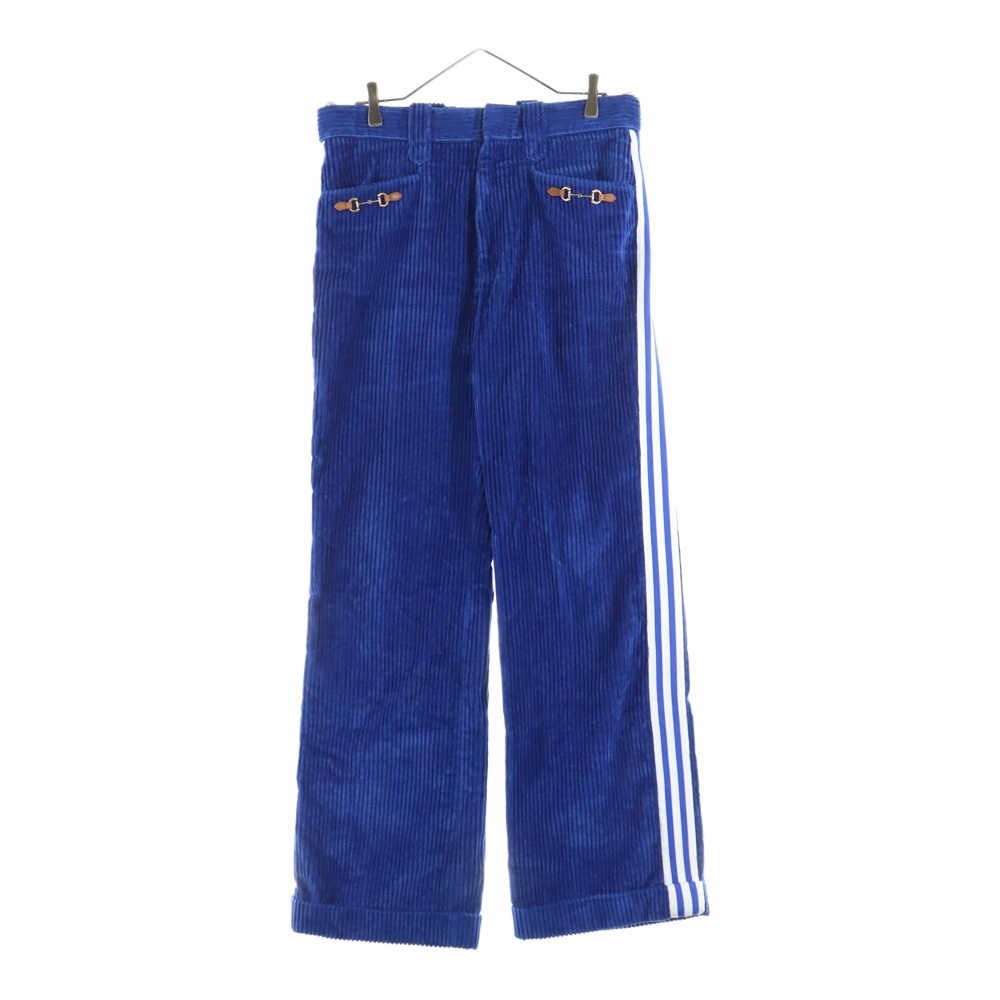 22AW ×adidas アディダス ホースビット コーデュロイ スラックスパンツ ブルー696656 Bランク