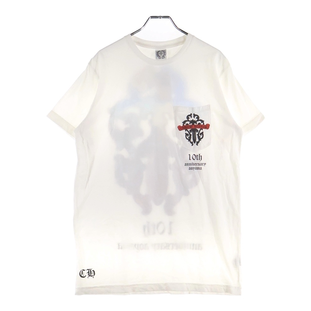 10TH anniversary AOYAMA DAGGER S/S TEE 10周年限定 バックダガー ロゴプリント 半袖Tシャツ カットソー ホワイト Bランク