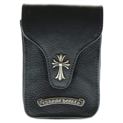 CH CRSS CHクロスレザーシガレットケース ブラック Bランク