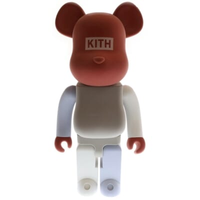 22AW ×KITH BE@RBRICK US EXCLUSIVE 1000% キス ベアブリック US限定 フィギュア ピンク/グレー Sランク