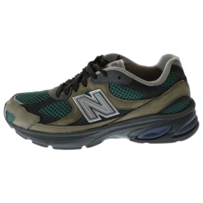 U2010AGY スエード メッシュ ローカットスニーカー グリーン/ブラウン US9/27cm Bランク