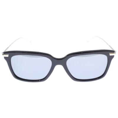 カラーレンズ ウェリントンフレーム サングラス アイウェア メガネ 眼鏡 ネイビー/シルバー TB-701 Sランク