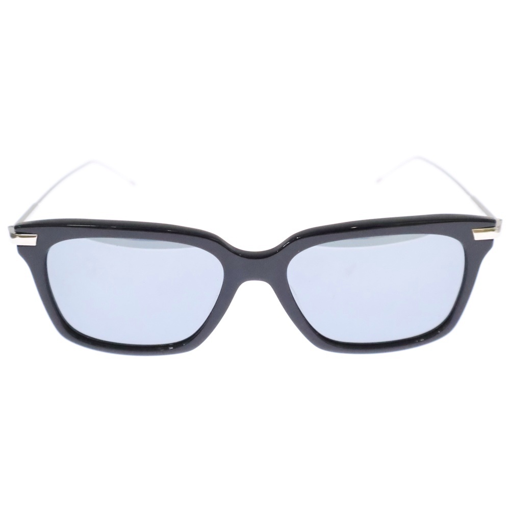 カラーレンズ ウェリントンフレーム サングラス アイウェア メガネ 眼鏡 ネイビー/シルバー TB-701 Sランク