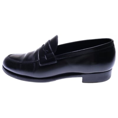 弥伍郎 R2013 ラスト レザー コイン ローファー ブラック Q7456-016 Bランク