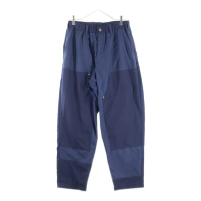 ×OLDPARK オールドパーク ダブルニーウールパンツ ネイビー sogp.0001 Sランク
