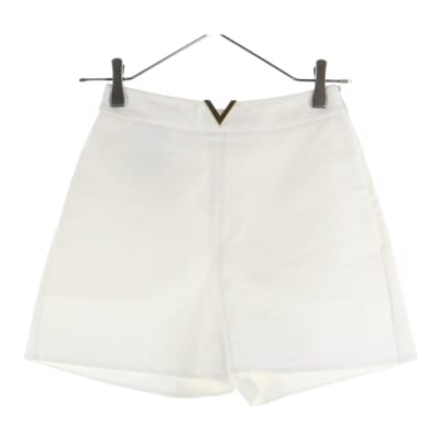 Vメタル装飾ショートパンツ ホワイト レディース VB3RF1M075Y Aランク