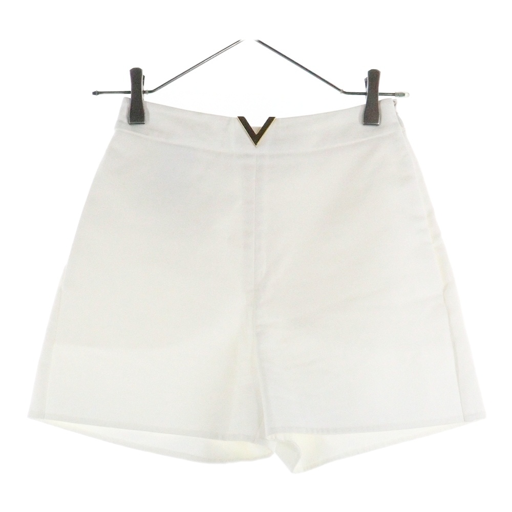 Vメタル装飾ショートパンツ ホワイト レディース VB3RF1M075Y Aランク