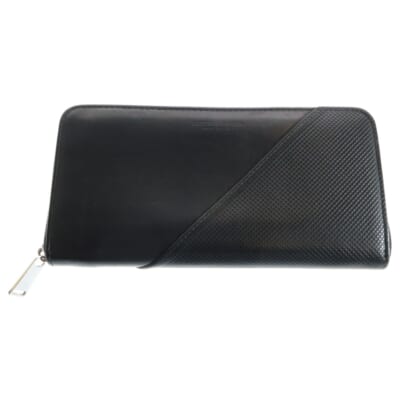 マルコポーロ ラウンドジップレザーロングウォレット 長財布 ブラック Bランク