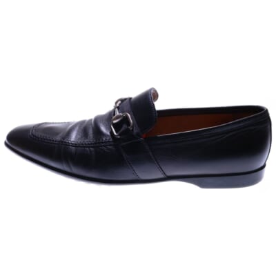 ホースビット レザー ローカットシューズ ローファー シルバー金具 ブラック 190004 Bランク