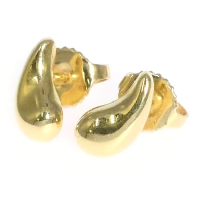 ティアドロップ ピアス イエローゴールド K18YG ジュエリー Aランク