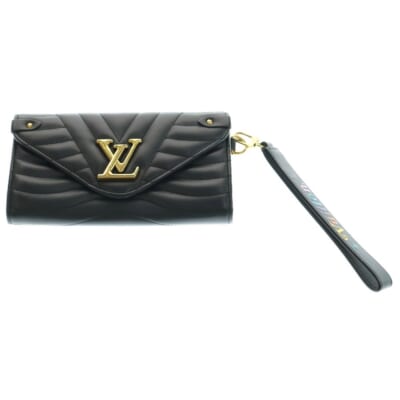 ニューウェーブ ロングウォレット 長財布 カードケース ブラック ゴールド金具 M63298 Bランク