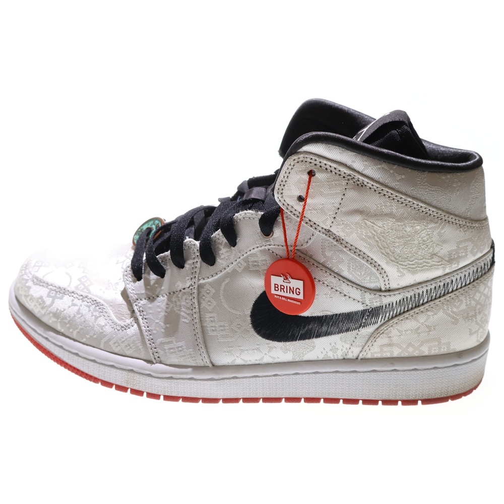×CLOT AIR JORDAN 1 MID SE FEARLESS GC CU2804-100 ×クロット エアジョーダン1 ミッド フィアレス スニーカー ホワイト US10.5/28.5cm Bランク