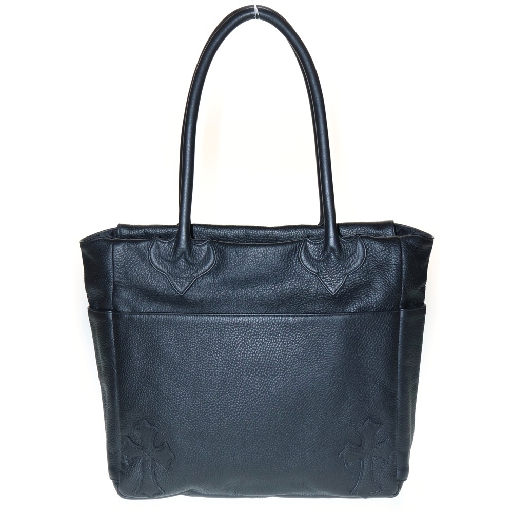 TOTE BAG 4 POCKET 4 CROS PATCH 4ポケット クロスパッチ付き レザートートバッグ ブラック Sランク