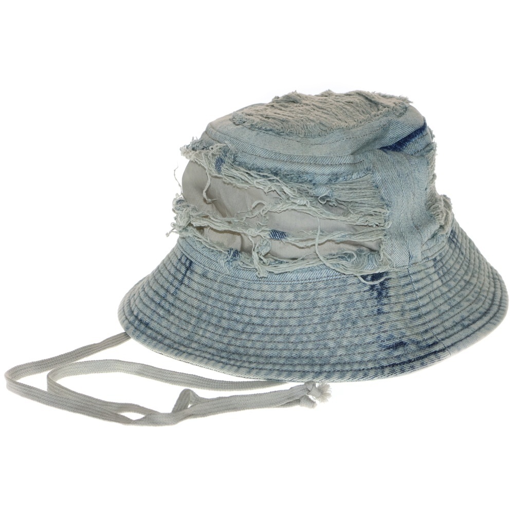 24SS DA01D1479-DKYSH ディストレスドデニムバケットハット 帽子 インディゴ Aランク