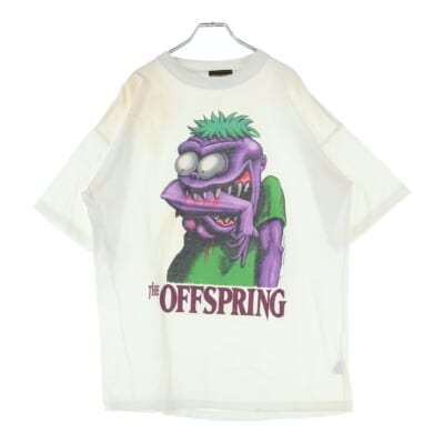 90's THE OFFSPRING 1995 BROCKUM ジャマイカタグ オフスプリング フロントプリント半袖Tシャツ カットソー ホワイト Bランク