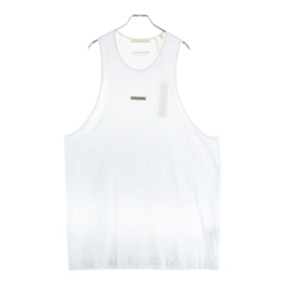 Vintage Fit フロントラバーロゴ タンクトップ ホワイト Sランク