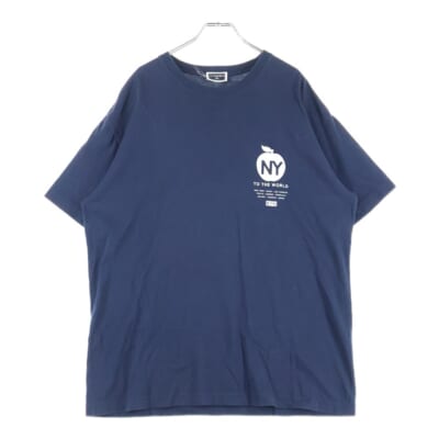 NY To The Wold S/S TEE 24‐073‐060‐0044-4‐0 バックロゴ クルーネック半袖Tシャツカットソー ネイビー Bランク