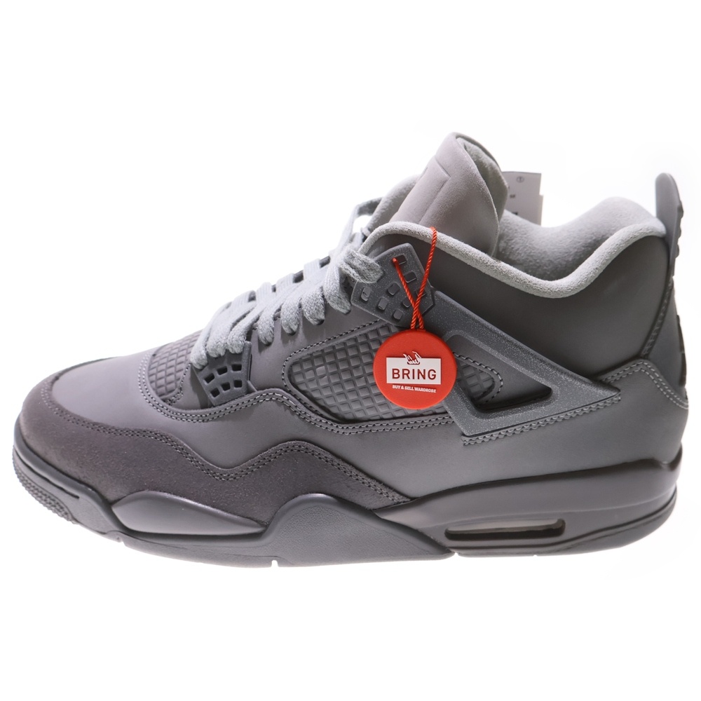 AIR JORDAN 4 RETRO SE WET CEMENT FQ7928-001 エアジョーダン4 レトロ ウェットセメント ローカットスニーカー グレー US10.5/28.5cm Sランク