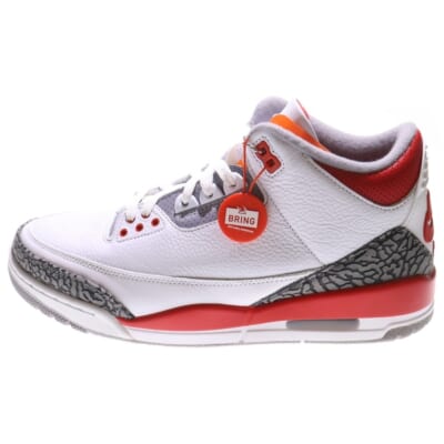 AIR JORDAN 3 RETRO DN3707-160 エアジョーダン 3 レトロ ファイヤーレッド ハイカットスニーカー ホワイト/レッド US10.5/28.5cm Sランク