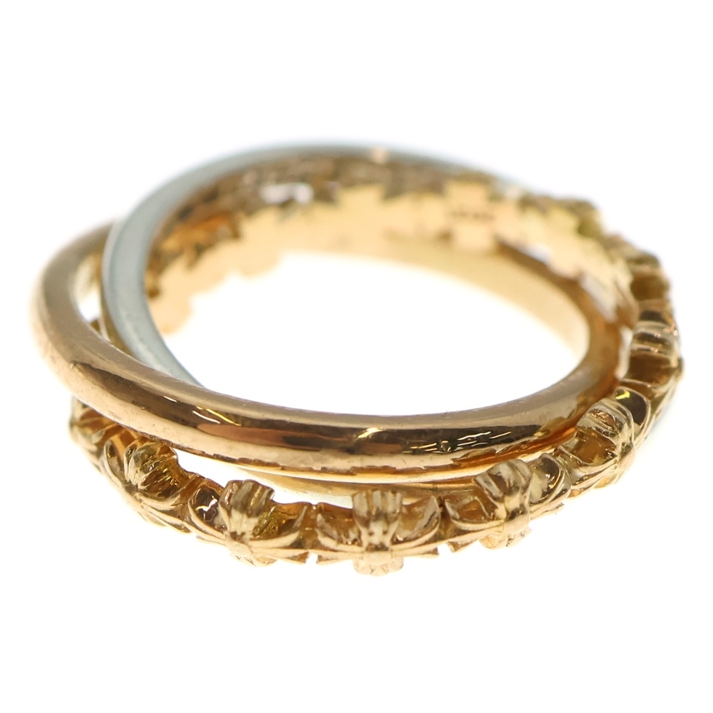 22K TINY E CH PLUS BAND TRPL タイニーE CHプラスバンド トリプルコンビ 3連リング ゴールド/シルバー Bランク