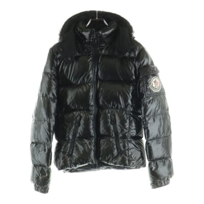 BADIA バディア フロントロゴワッペン ジップアップダウンジャケット ブラック 45308 Bランク