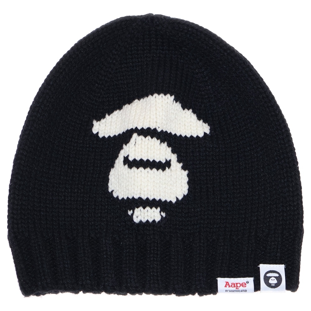 LOGO BEANIE ロゴアクリルビーニー ニット帽子 ブラック Bランク