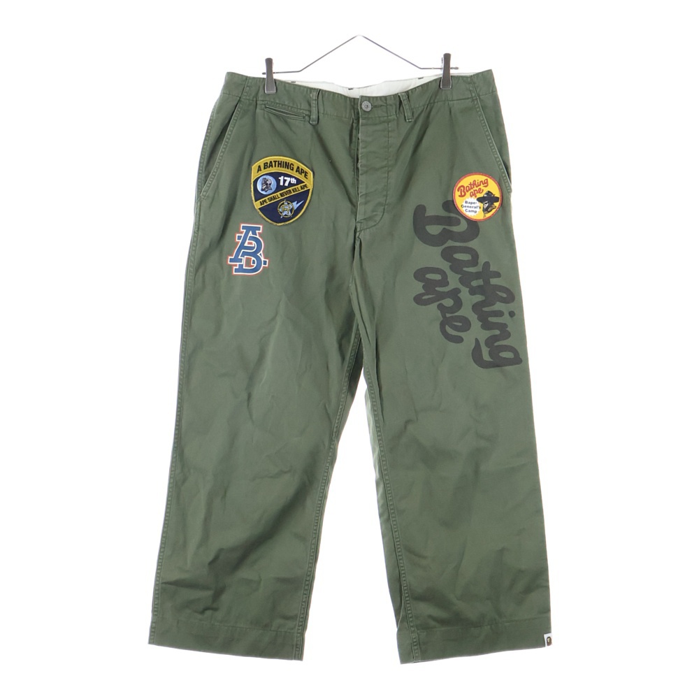 LOGO WAPPEN MILITARY PANTS ロゴワッペン付きミリタリーパンツ グリーン Bランク