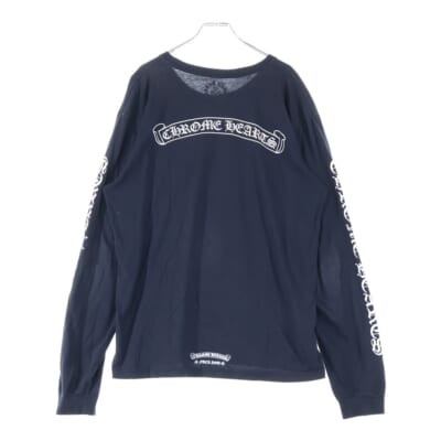 CH SCROLL LABEL FUCKYOU L/S /1 スクロールラベル ファックユーアームプリント長袖Tシャツ ブラック Cランク