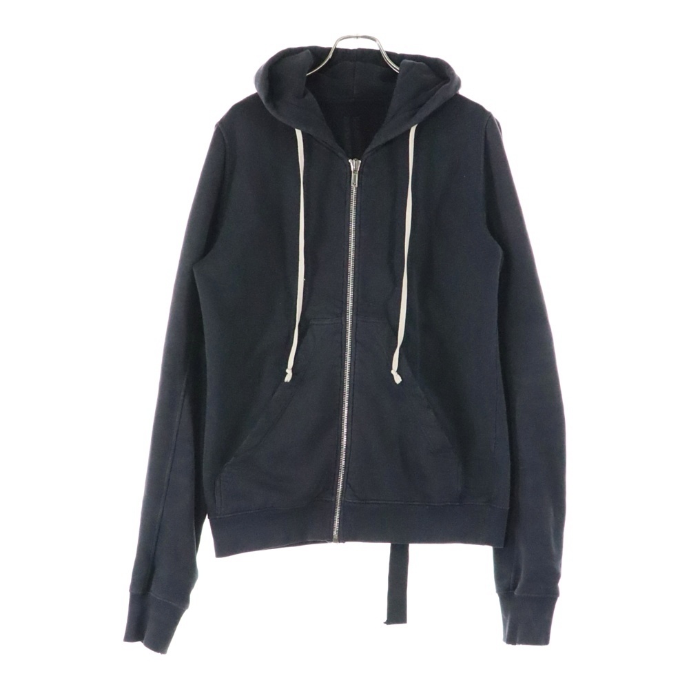 フロントジップアップ スウェットパーカー フーディ ブラック DU1264 Cランク