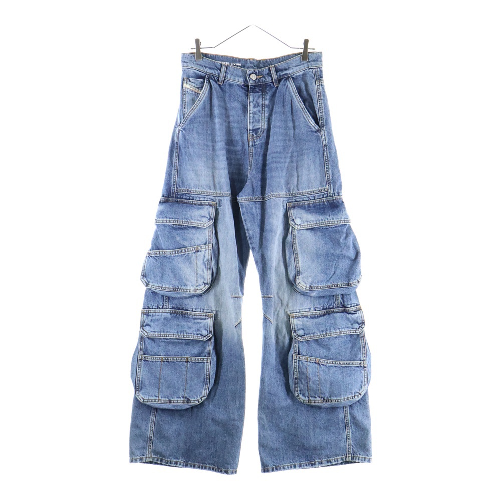 美品✨ディーゼル D-SIRE-CARGO-D デニム カーゴパンツ y2k 中古・古着通販】DIESEL (ディーゼル) デニムカーゴパンツ D-SIRE