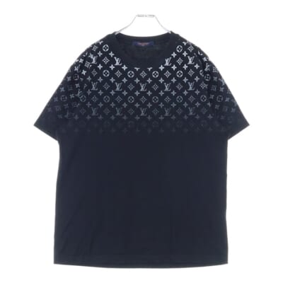 24SS MONOGRAM T-SHIRTS モノグラム グラディエント クルーネック 半袖Tシャツ カットソー ブラック RM241Q FSB HQY42W Bランク