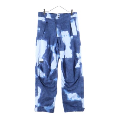 21AW ×THE NORTH FACE Bleached Denim Print Mountain Pant ブリーチ総柄プリントマウンテンパンツ ブルー NP52101I Aランク