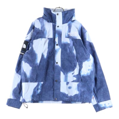 21AW ×THE NORTH FACE Bleached Denim Print Mountain Jacket ブリーチデニムプリント マウンテン ジャケット ブルー NP52100I Aランク