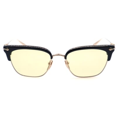 SLUNTRADICTION ウェリントンサングラス 眼鏡 アイウェア カラーレンズ ブラック/ゴールド Bランク
