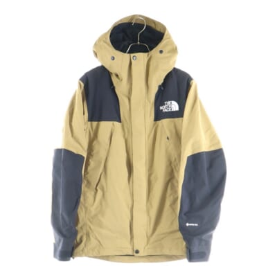 MOUNTAIN JACKET GORE-TEX NP61800 マウンテンジャケット ゴアテックス ロゴ フーデッドナイロンジャケット ブラウン/ブラック Bランク