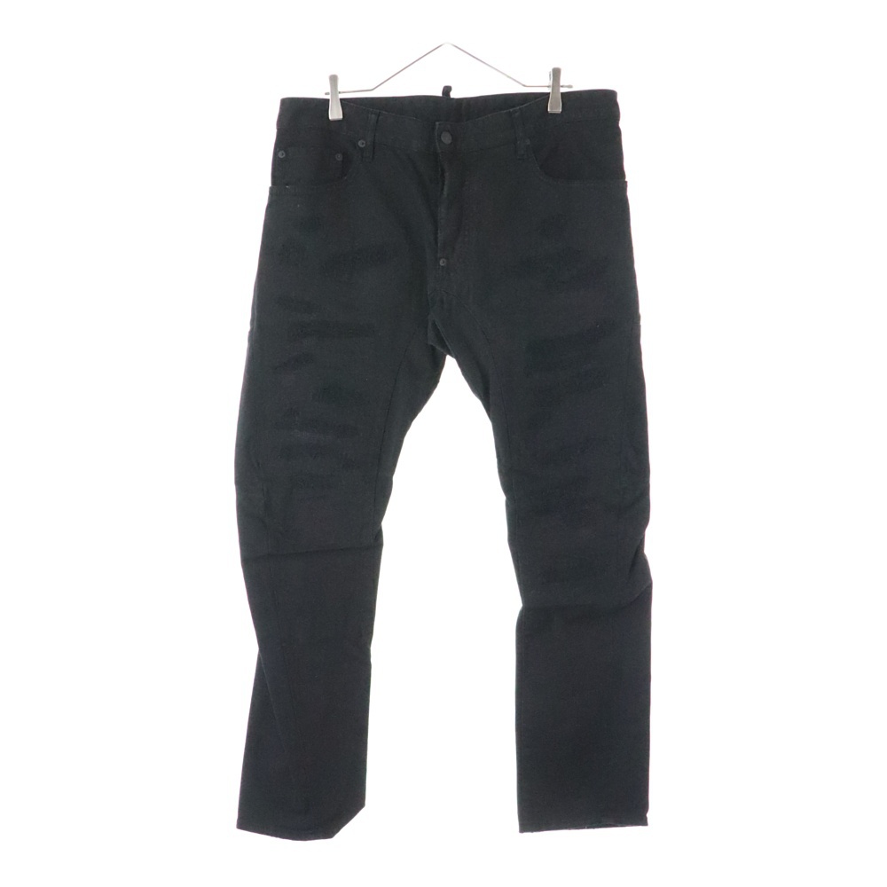 TIDY BIKER JEAN ダメージ加工 バイカー デニムスキニーパンツ ブラック S74LB0860 STN833 Bランク