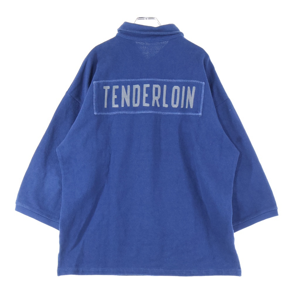 MOSS STITCH POLO コットン 半袖ポロシャツ ネイビー Bランク