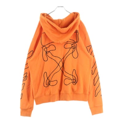 19AW アブストラクト アロー スリム フーディ パーカー OMBB034F19E30011 オレンジ Bランク