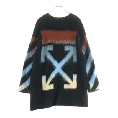 18AW アロー シャギーニット セーター ウール ニット OWHE009F18B74071 ブラック Bランク