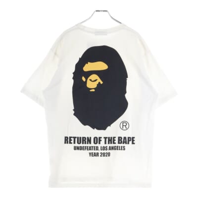 ×UNDEFEATED バックプリント ロゴプリント エイプヘッド ホワイト 001TEG731906X Bランク