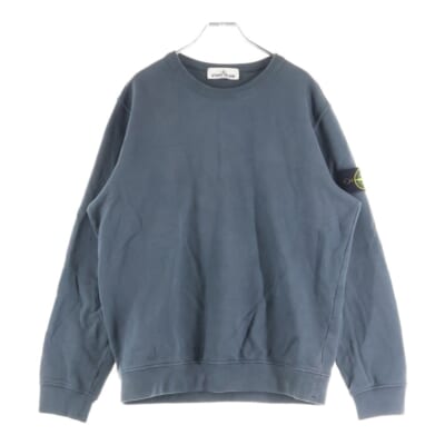 23AW 袖ロゴワッペン付 クルーネック 長袖スウェット トレーナー グレー 791562420 Bランク